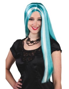 Perruque aurore turquoise - de haute qualité, idéale pour le carnaval, les fêtes à thème et les événements spéciaux